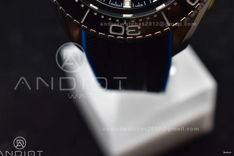 Ultra Blue 1:1 Ceramic 6000M Rubber Black Black SS Seamaster Dial TF Strap Best A2824 Bezel Deep Edition on 1218